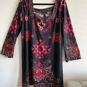 INC Long sleeves patterned dress